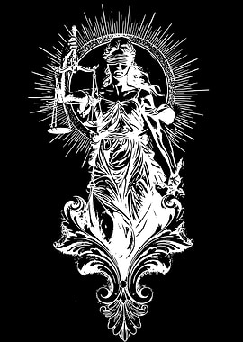 Lady Justice with Scales and Sword