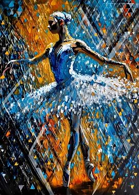 Ballerina in Blue Tutu