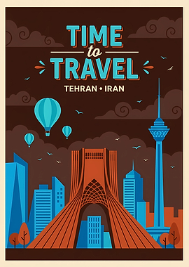 Tehran Travel Poster