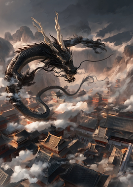 Dragon Over Ancient City