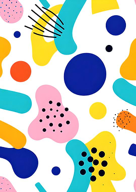 Abstract Colorful Shapes Pattern