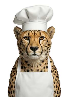 Cheetah Chef in Uniform