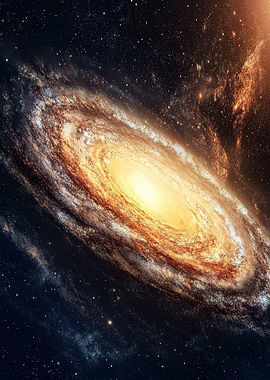 Spiral Galaxy in Deep Space