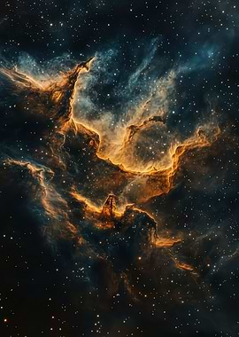 Cosmic Nebula with Stars