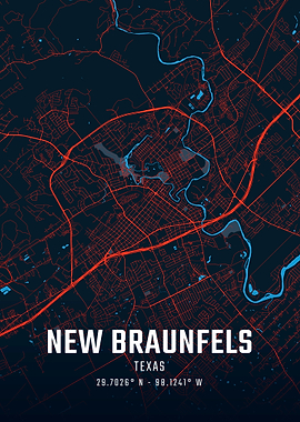 New Braunfels City Map