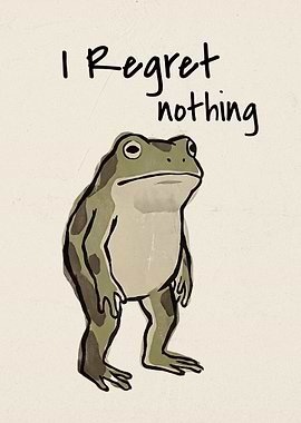 Funny Frog Regerets Nothing