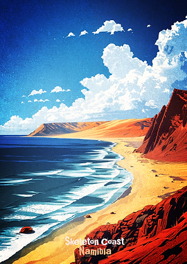 Skeleton Coast Namibia Landscape Poster