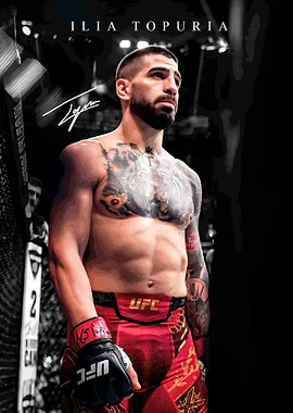 Ilia Topuria UFC Fighter Portrait