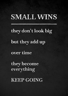 Small Wins Inspirational Quote