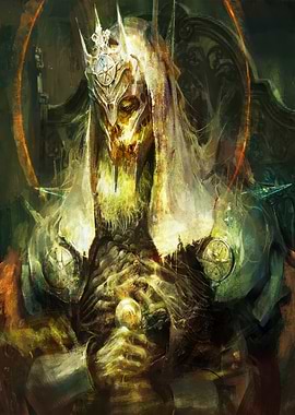 Undead King with Crown and Orb