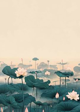 Misty Lotus Pond