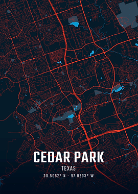 Cedar Park Texas City Map
