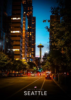 Seattle Skyline at Night