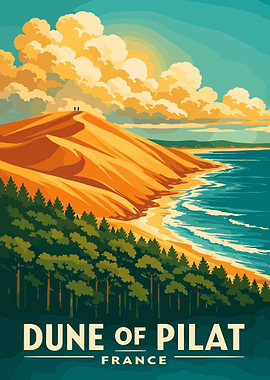 Vintage Travel Dune of Pilat France