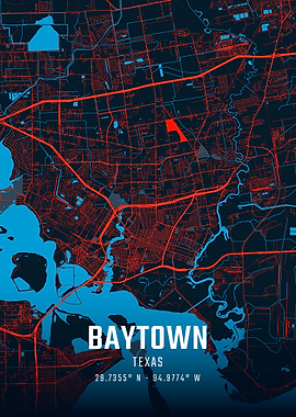 Baytown Texas City Map