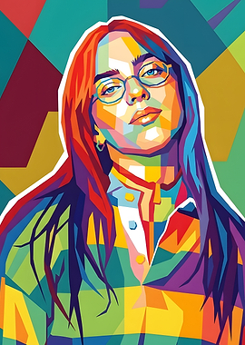 Billie Eilish Pop Art Portrait