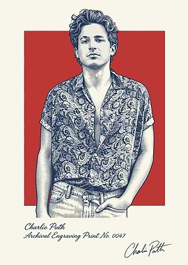 Charlie Puth Archival Engraving Print