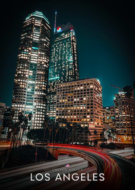 Los Angeles Cityscape at Night