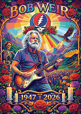 Bob Weir Grateful Dead Poster