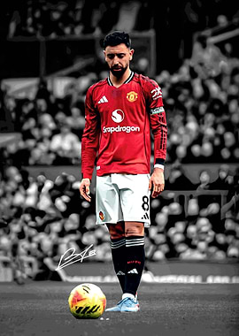 Bruno Fernandes with Manchester United