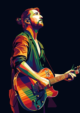 Noah Kahan in Pop Art Style