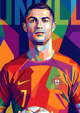Cristiano Ronaldo Pop Art Portrait