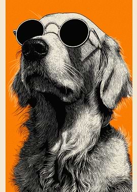 Cool Dog Wearing Sunglasses
