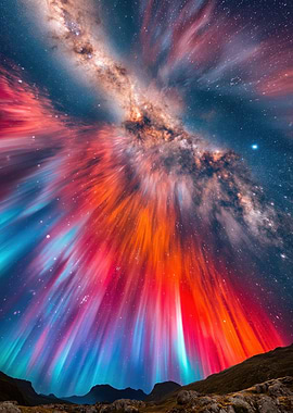Aurora Borealis and Milky Way