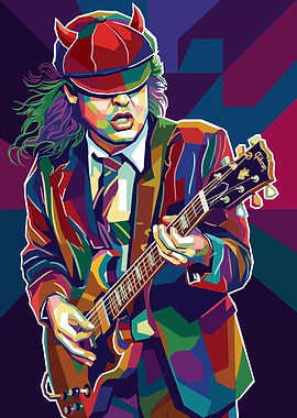 Angus Young Pop Art Portrait