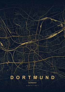 Dortmund City Map Poster