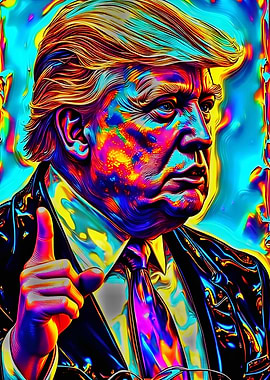 Vibrant Portrait of Donald Trump