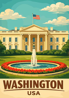 Vintage Travel Anchorage Alaska Landscape