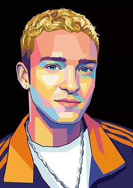 Pop Art Portrait of Justin Timberlake