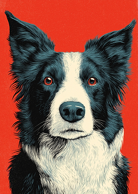 Border Collie Dog Portrait