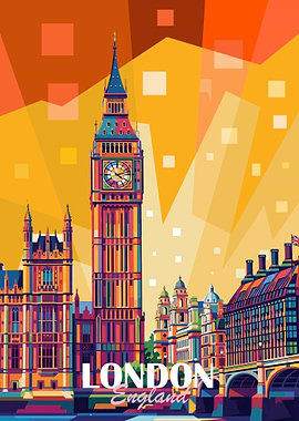 London Big Ben Pop Art