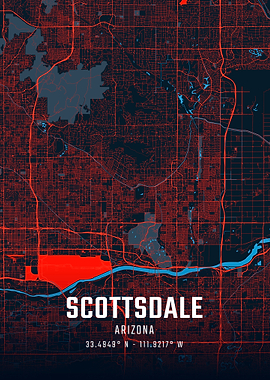 Scottsdale Arizona City Map