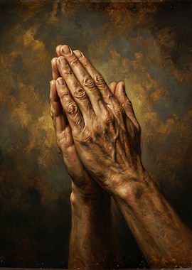 Praying Hands Painting