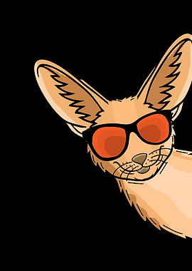 Cool Fennek With Sunglasses Kids Desert Dog Fennek