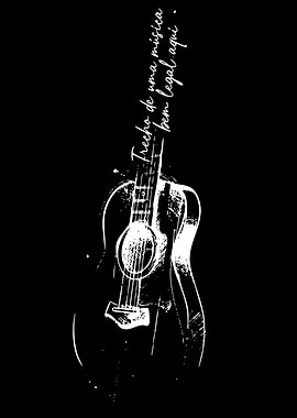 Guitar with Handwritten Text