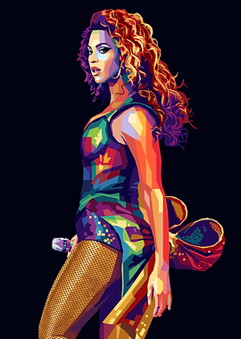 Beyoncé Pop Art Portrait