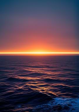 Sunset Over the Ocean