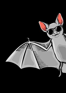 Cool Bat With Sunglasses Kids Bat