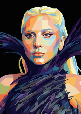 Lady Gaga Pop Art Portrait
