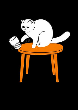 oppsss Cat knocking over a glass