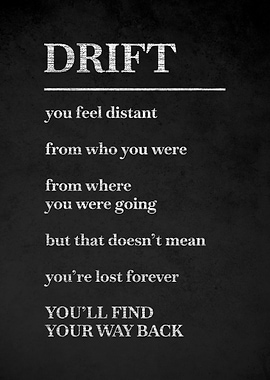 Drift Definition Poster