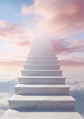 Stairway to Heaven in Clouds