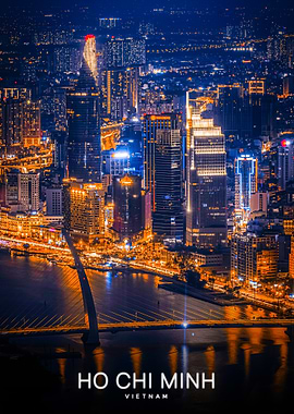Ho Chi Minh City Skyline at Night
