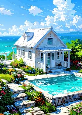 Coastal Cottage with Pool and Garden