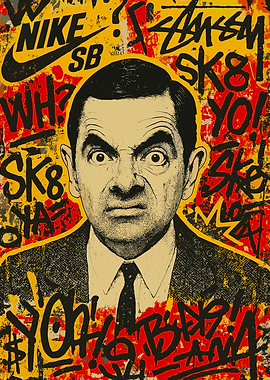 Mr. Bean Graffiti Art