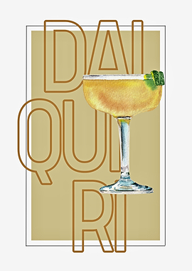 Daiquiri Cocktail Illustration